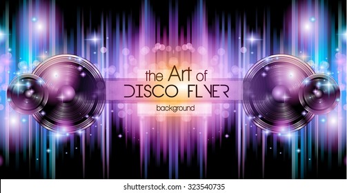 Disco Club Flyer Template for your Music Nights Event. Ideal for TEchno Music, Hip Hop and House Performance Posters and flyers for Discotheques and night clubs.