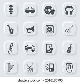 Disco Or Club icon set for web sites and user interface