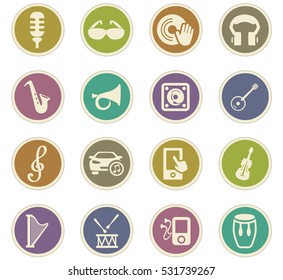 Disco Or Club icon set for web sites and user interface