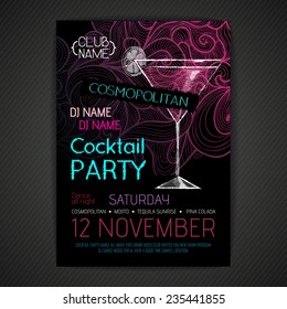 Disco Cocktail Party Poster