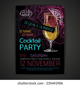 Disco Cocktail Party Poster