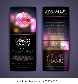 Disco Corporate identity templates. Disco background