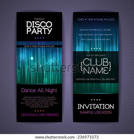 Disco Corporate identity templates. Disco background