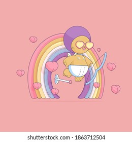 Disco Cupid for Valentine Day Party, pink color