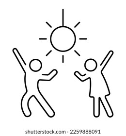 disco dance icon on white background, vector illustration.