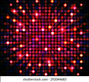 Disco design. Abstract colorful background with circle texture. Vector illustration