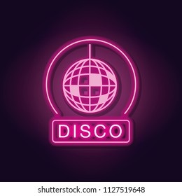 Disco emblem neon lights