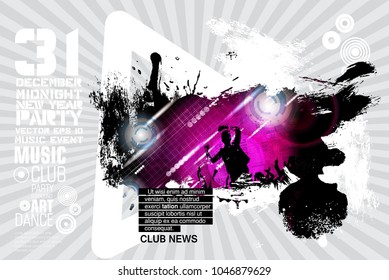 Disco event, background for poster