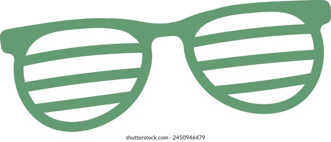 Disco Eyeglasses Accessory Vector Illustration