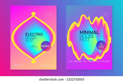 Festival Disco. Fondo Creativo Para Vector De Revista. Concepto De Trance Y Carnaval. Fiesta de danza de moda. Un Arte Genial Para Cubrir. Festival Disco Rosa Y Azul