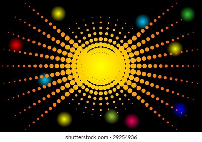 disco halftone background vector