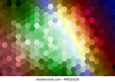 disco hexagon background. vector illustration. color. for design