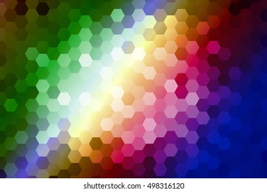 disco hexagon background. vector illustration. color. for design