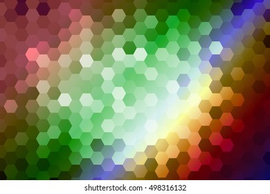 disco hexagon background. vector illustration. color. for design