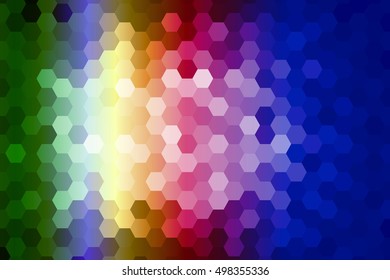 disco hexagon background. vector illustration. color. for design