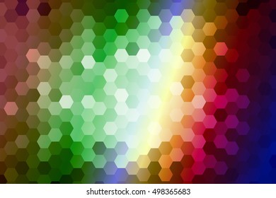 disco hexagon background. vector illustration. color. for design