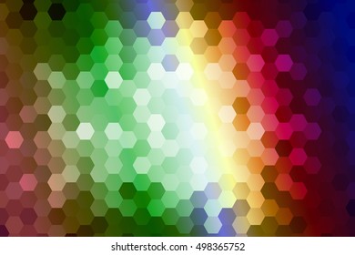 disco hexagon background. vector illustration. color. for design