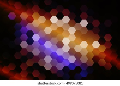 disco hexagon background. vector illustration. color. for design