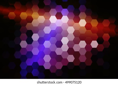 disco hexagon background. vector illustration. color. for design