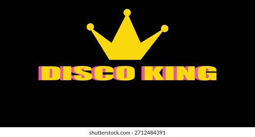 Disco King Throwback al diseño retro de la camiseta de Antiguas de los años 80, ilustración retro de la década de 1980, Antiguas Retro diciendo diseño de tipografía
