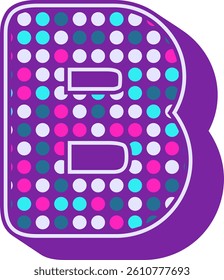 Disco Lamp Letter Vector Element Alphabet B