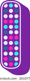 Disco Lamp Letter Vector Element Alphabet I