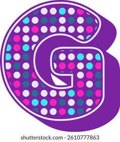 Disco Lamp Letter Vector Element Alphabet G