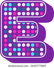 Disco Lamp Letter Vector Element Alphabet E