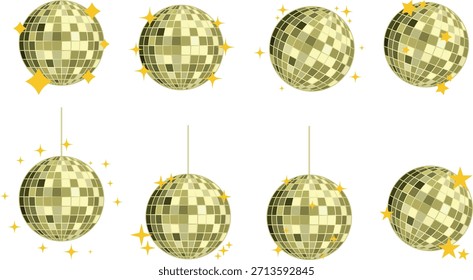 A disco lamp vector with vibrant shapes and a lively party atmosphere.
