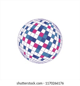 disco light ball with retro shape