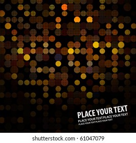  disco light dots pattern on dark background , Vector illustration