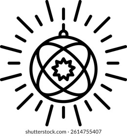Disco Light Line Vector Icon Design