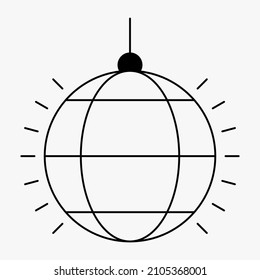 a disco light. a party icon design