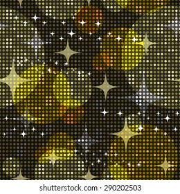 Disco lights background. Seamless pattern. Vector.