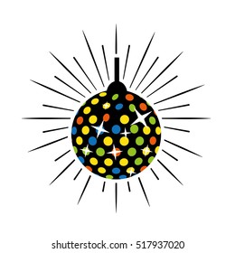 disco lights ball isolated icon vector illustration design