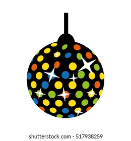 disco lights ball isolated icon vector illustration design