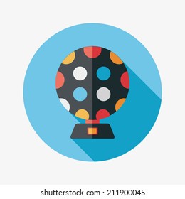 disco lights flat icon with long shadow,eps10