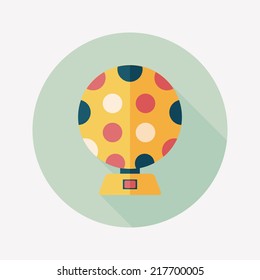 disco lights flat icon with long shadow,eps10