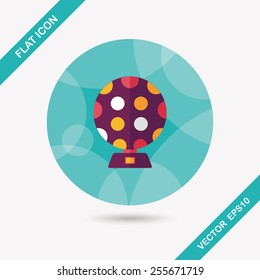 disco lights flat icon with long shadow,eps10