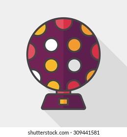disco lights flat icon with long shadow,eps10