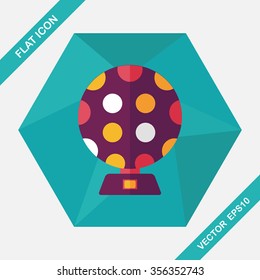 disco lights flat icon with long shadow,eps10