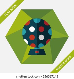 disco lights flat icon with long shadow,eps10