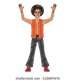 Disco man cartoon
