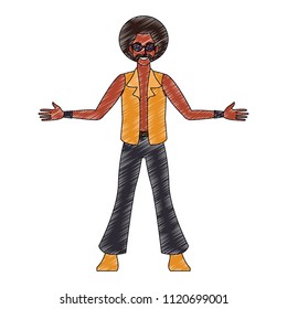 Disco man cartoon