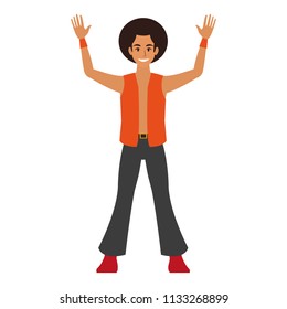 Disco man cartoon