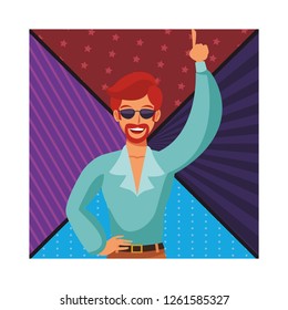 Disco man cartoon