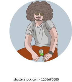 disco man illustration