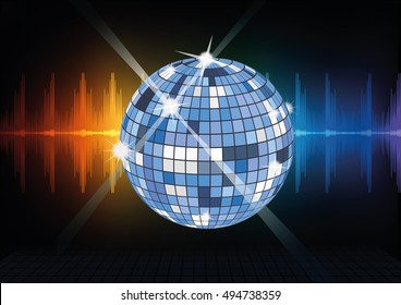 Disco music background.