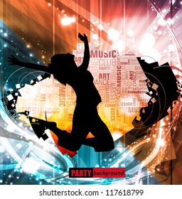 Disco music illustration