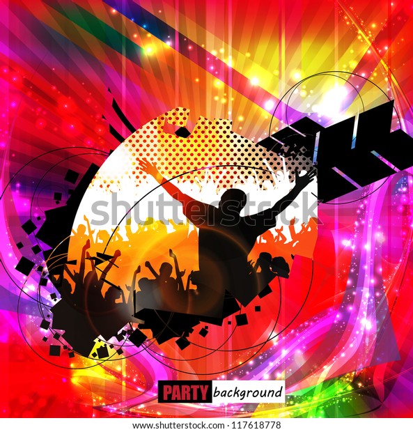 Disco Music Illustration Stock Vector (Royalty Free) 117618778 ...